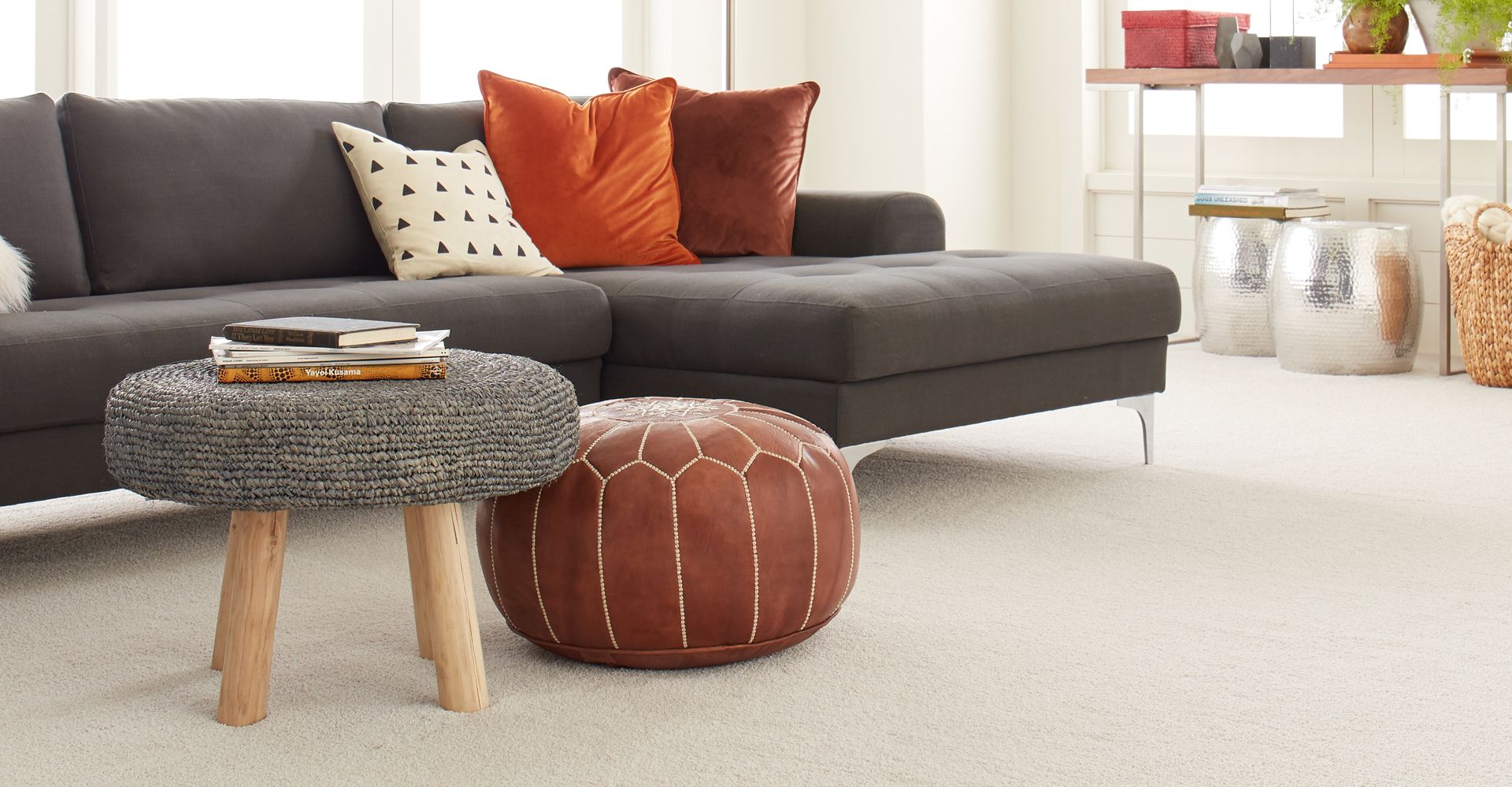 Room scene with mobile phone to show how our room visualizer tool works. 